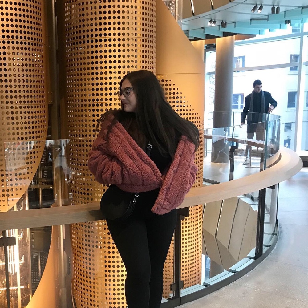 Cute pink fuzzy jacket